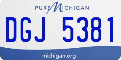 MI license plate DGJ5381