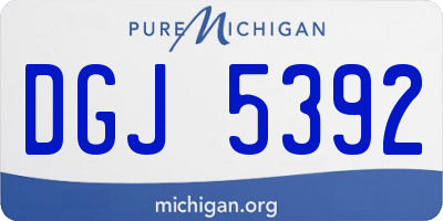 MI license plate DGJ5392