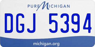 MI license plate DGJ5394