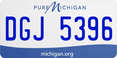 MI license plate DGJ5396
