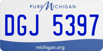 MI license plate DGJ5397