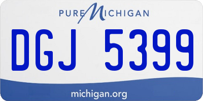MI license plate DGJ5399
