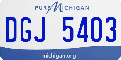 MI license plate DGJ5403