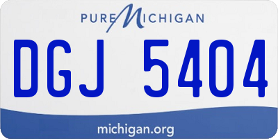 MI license plate DGJ5404