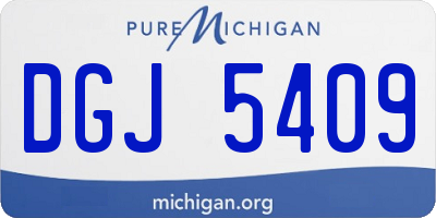 MI license plate DGJ5409