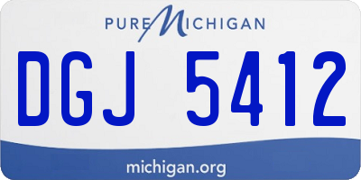 MI license plate DGJ5412