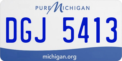 MI license plate DGJ5413