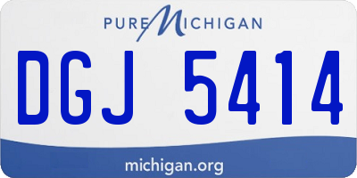 MI license plate DGJ5414