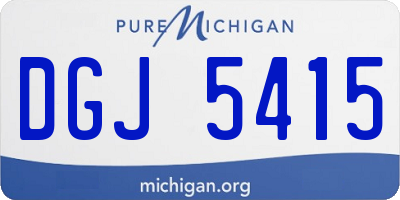 MI license plate DGJ5415
