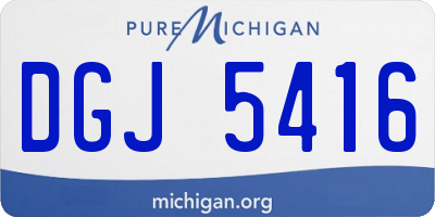 MI license plate DGJ5416