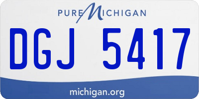 MI license plate DGJ5417