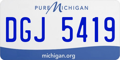 MI license plate DGJ5419