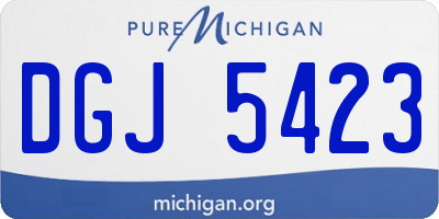 MI license plate DGJ5423