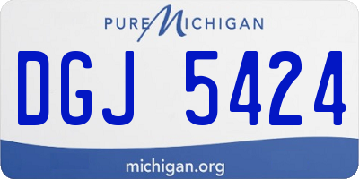 MI license plate DGJ5424