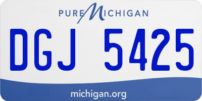 MI license plate DGJ5425