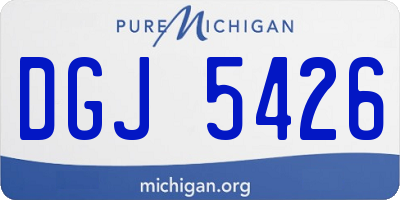 MI license plate DGJ5426
