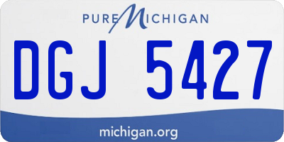 MI license plate DGJ5427