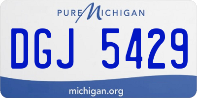 MI license plate DGJ5429