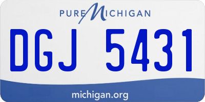 MI license plate DGJ5431
