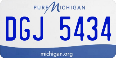 MI license plate DGJ5434