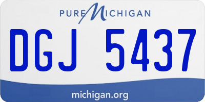 MI license plate DGJ5437