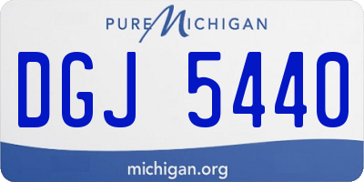 MI license plate DGJ5440