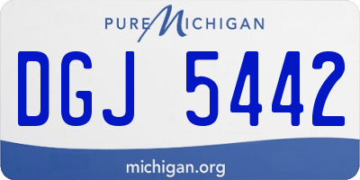 MI license plate DGJ5442
