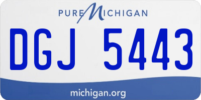 MI license plate DGJ5443