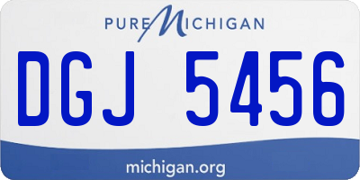 MI license plate DGJ5456