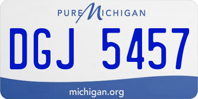 MI license plate DGJ5457
