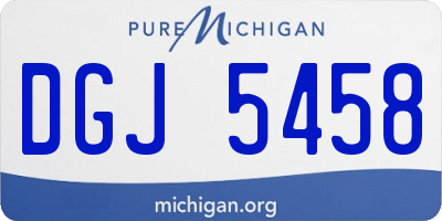 MI license plate DGJ5458