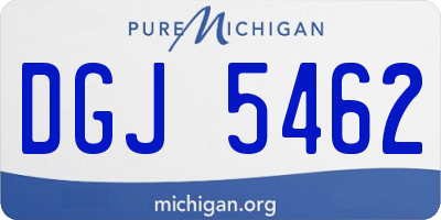 MI license plate DGJ5462