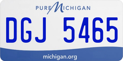 MI license plate DGJ5465