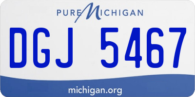 MI license plate DGJ5467