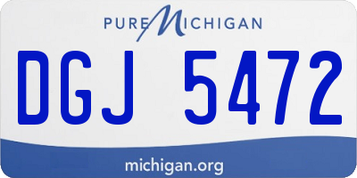 MI license plate DGJ5472