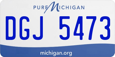 MI license plate DGJ5473