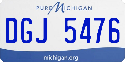 MI license plate DGJ5476