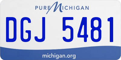 MI license plate DGJ5481