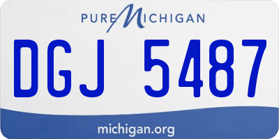 MI license plate DGJ5487
