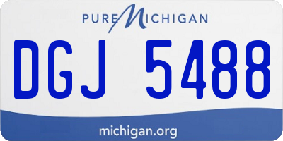 MI license plate DGJ5488
