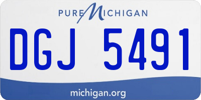 MI license plate DGJ5491