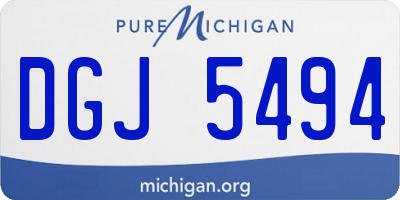 MI license plate DGJ5494