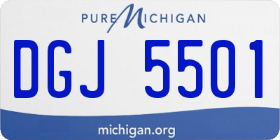 MI license plate DGJ5501