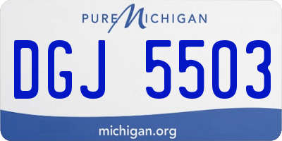 MI license plate DGJ5503