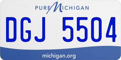 MI license plate DGJ5504