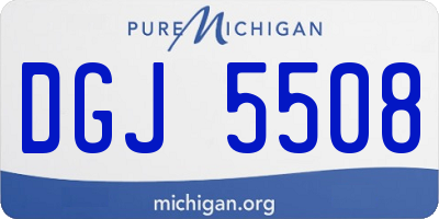 MI license plate DGJ5508
