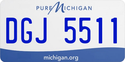 MI license plate DGJ5511