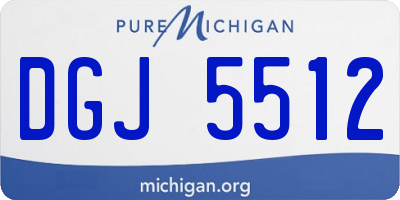 MI license plate DGJ5512