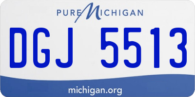 MI license plate DGJ5513