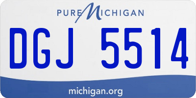 MI license plate DGJ5514